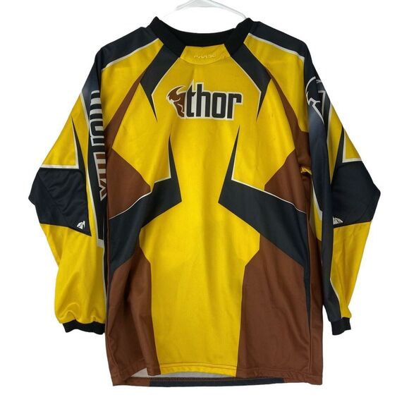 Thor Other - NWT Phase Thor Racing Jersey Size YXL Motocross Shirt Yellow Top Style #1260